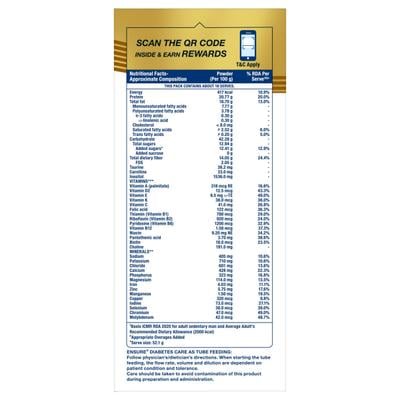 Ensure Diabetes Care Specialized Nutrition Drink Refill - Vanilla Delight Flavour 950 g - Diabetes (Fitness)