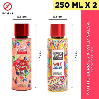 Bryan & Candy Nottie Berries And Wild Salsa Duo Body Mist Spray 250ml 2's - Body Mist/Spray