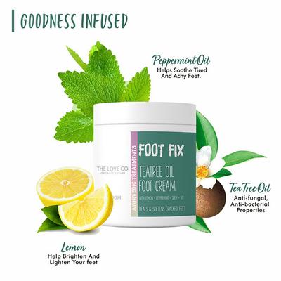 The Love Co. Foot Fix Tea Tree Oil Foot Cream 100 gm - Foot Care
