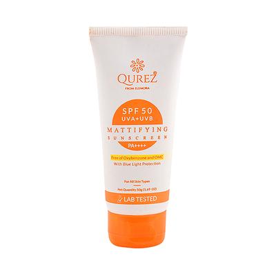 Qurez Mattifying Sunscreen Spf 50 Pa Plus With Blue Light Protection Oxybenzone & Omc Free 50 gm - Face Sunscreen