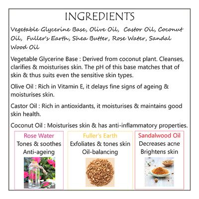 Fuschia Natural Handmade Soap - Multani Mitti 100 gm - Soaps