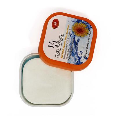 Half N Half Nail Polish Remover Wipes, Sunflower Enriched with Olive Oil & Vitamin E 1's - Nail Polish Remover