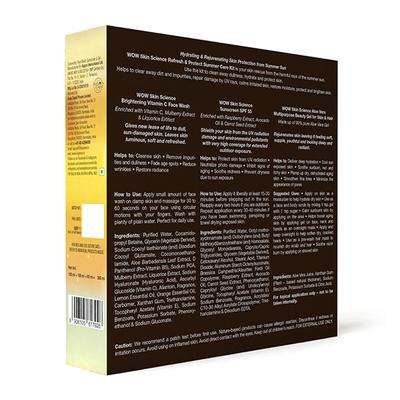 WOW Skin Science Summer Skin Care Face Kit 260 ml - Face Wash & Cleansers
