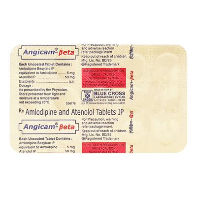 Angicam Beta Tablet 15'S - Hypertension-Cal