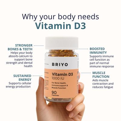 Briyo Vitamin D3 1000 IU Softgel 90's - Multi-Vitamins