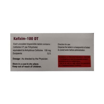 KAFIXIM 100 DT Tablet 10's - Bacterial Infections-Cep
