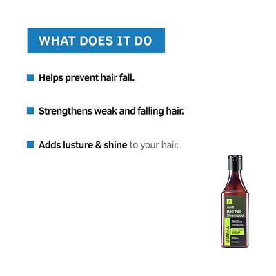 Ustraa Anti Hair Fall Shampoo for Men - Apple Cider Vinegar & Ginseng 200 ml - Shampoos