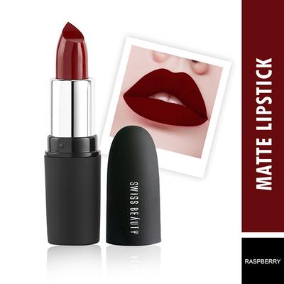 Swiss Beauty Pure Matte Lipstick - (Raspberry) 3.8 gm - Lipsticks