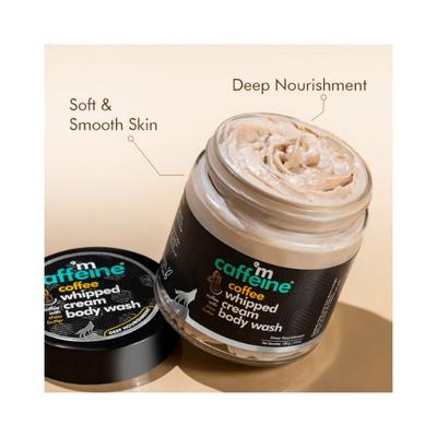 mCaffeine Whipped Cream Coffee Body Wash With Shea Butter Moisturizing & Cleansing Shower 100 gm - Shower Gels & Body Wash