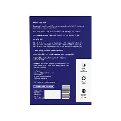 Be Bodywise Hydrocolloid Acne Patch for Instant Acne Treatment (24 Dots, 3 Sizes) 24's - Sheet Masks