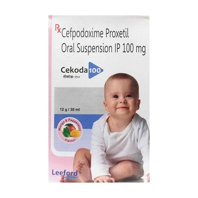 CEKODA 100 Mango & Peppermint Flavour Oral Suspension 30ml - Bacterial Infections-Cep