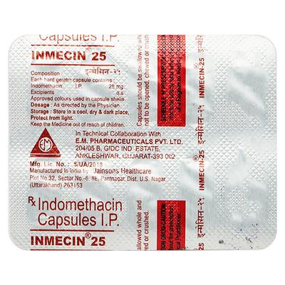 INMECIN 25 Capsule 10's - Pain relief-Nsa