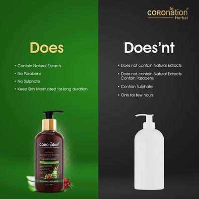 COROnation Herbal Aloevera and Cranberry Body Lotion 300 ml - Lotions & Creams