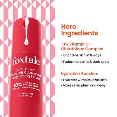 Foxtale Eternal Light - Brightening Serum With 10% Vitamin C & Glutathione 30 ml - Face Serum