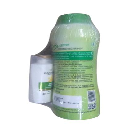 Eva Mystique Flower Dream Perfumed Talc 400 gm (Free Pantene Pro-V Silky Smooth Care 75 ml Worth 75 Rupees) - Talcum Powders