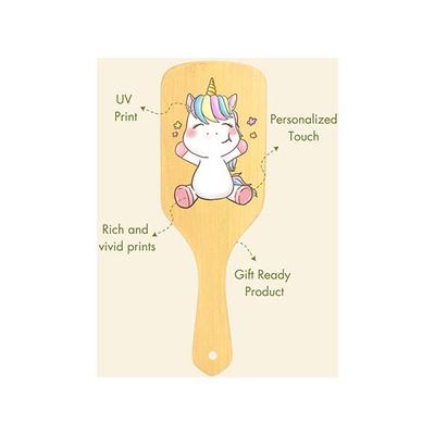 Allure Personalised Paddle Hair Brush Unicorn Print 1's - Hair Brushes