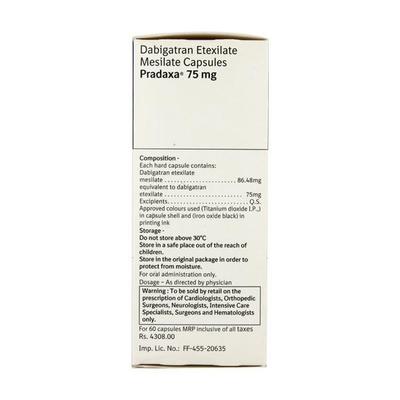 Pradaxa 75mg Capsule 10'S - Blood Clot-Ant