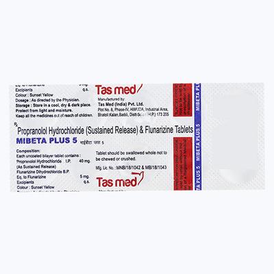 MIBETA PLUS 5mg Tablet 10's - Migraine