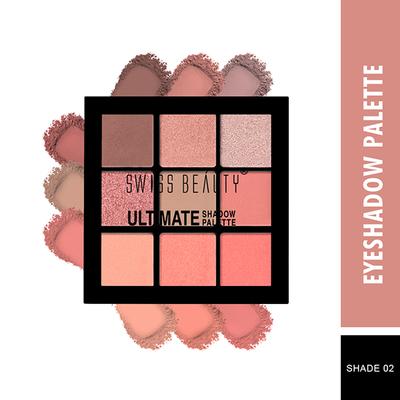 Swiss Beauty Ultimate Eyeshadow Palette - (Shade-2) 6gm - Eyeshadow, Bases & Primers