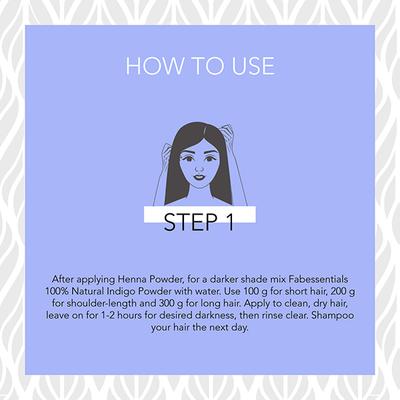 Fabessentials 100% Natural Indigo Powder Makes Hair Shiny Silky & Soft 120 ml - Powder