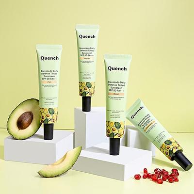 Quench Botanics Bravocado Daily Defense Tinted Sunscreen SPF 50 PA+++ (Deep) 15 ml - Face Sunscreen