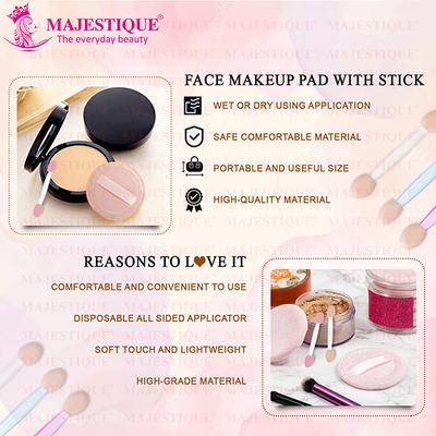 Majestique Ultra Soft Makeup Powder Puff for Applying Makeup Product - Multicolor 1's - Sponges & Applicators