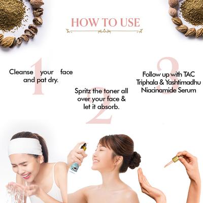 TAC The Ayurveda Co. Triphala & Yashtimadhu with 10% Niacinamide Face Toner 100 ml - Personal Care (Ayush)