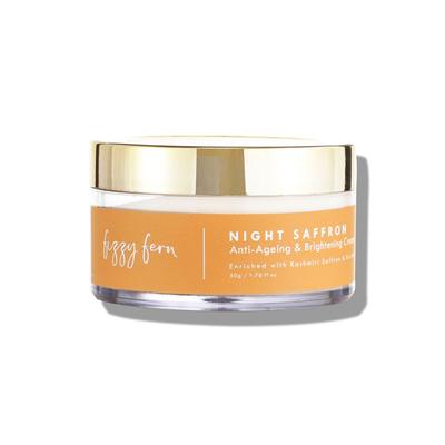 Fizzy Fern Anti Ageing & Brightening Cream - Night Saffron 50 gm - Face Creams