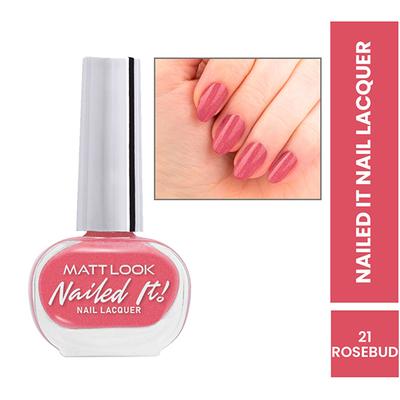 Matt Look Nailed It Nail Polish, Chip Free, Quick Dry, Longer Stay, Highly Pigmented Lacquer, Natural Finish , Top Coat 20 10 ml - Nail Polish