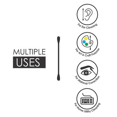 Tulips Cotton Swabs - Packet 100's - Cotton Buds & Balls