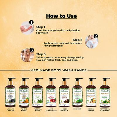 Medimade Honey And Sandal Body Wash 300 ml - Shower Gels & Body Wash