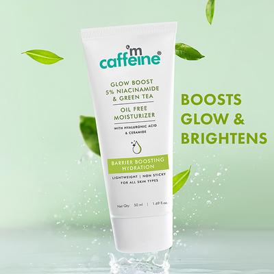 MCaffeine Green Tea & 5% Niacinamide Oil-Free Moisturizer- Reduces Blemishes & Repairs Skin Barrier 50 ml - Face Moisturizers