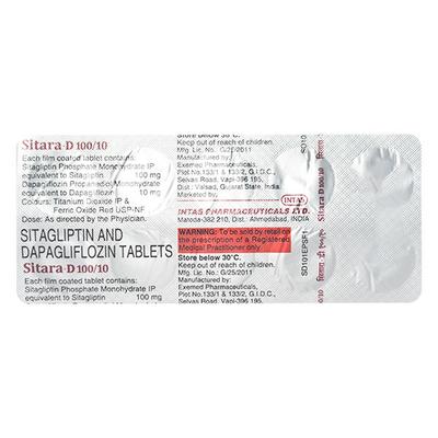 SITARA D 100/10 Tablet 10's - Diabetes-Ant
