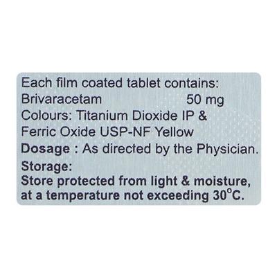 BRICET 50 Tablet 10's - Epilepsy/Convulsion-Ant