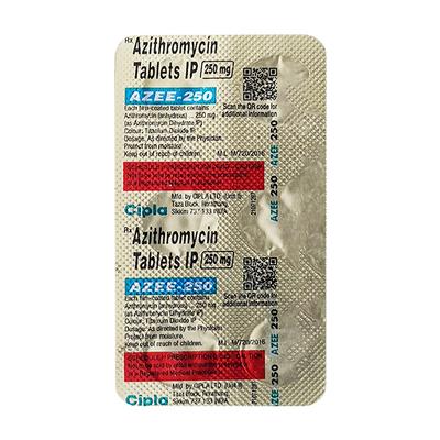 Azee 250mg Tablet 6'S - Bacterial Infections-Mac