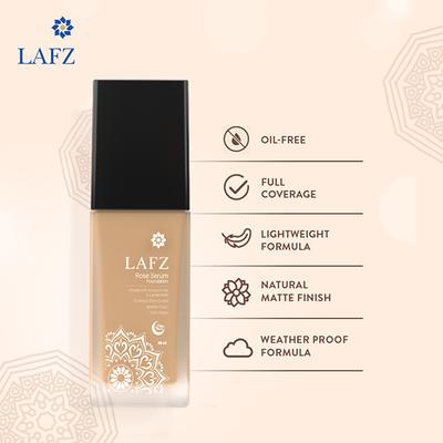 Lafz Rose Serum Foundation, Gloden Beige 30 ml - Foundation