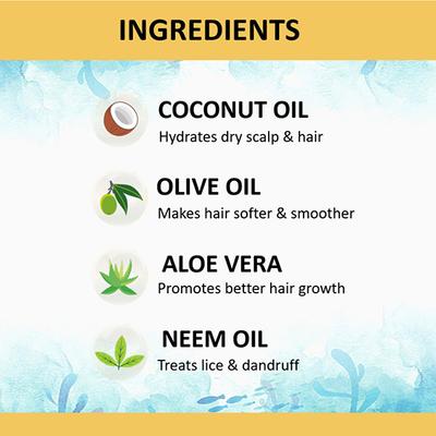 Cocomo Natural Kids Shampoo and Conditioner Minty Fragrance Reduces Hair Fall and Dandruff Minty Sea 300 ml - Baby Shampoo