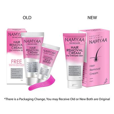 Namyaa Hair Removing Cream for Sensitive Skin Of Intimate Areas 60gm with After Wax Soothing Serum 15gm 2's - Creams/Oils/Lotions