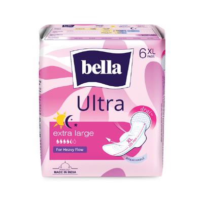 Bella Ultra Thin Wings Sanitary Pads for Heavy Flow (XL) 6's - Sanitary Napkins