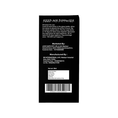 Love Earth Premium Reed Diffuser Mogra Aromatherapy, Anti-Stress 30 ml - Diffuser