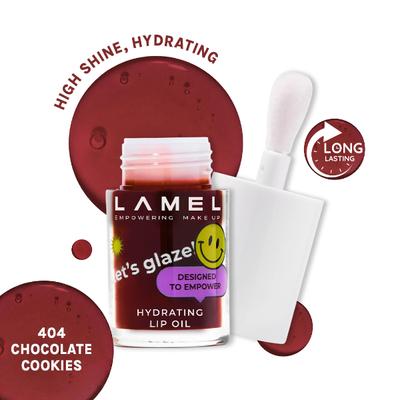 Lamel Hydrating Lip Oil Let's Glaze 404 Chocolate Cookies 4 gm - Creams/Oils/Lotions