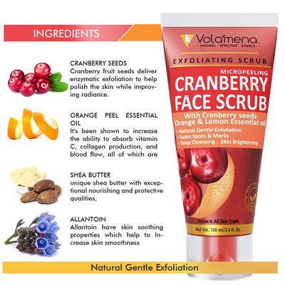 Volamena Exfoliating Micropeeling Scrub - Cranberry 100 ml - Scrubs & Exfoliants