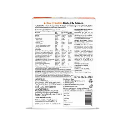 Wellbeing Nutrition HydraSalt Electrolytes Sachets - Blood Orange 15's - Oral Rehydration (Ors)