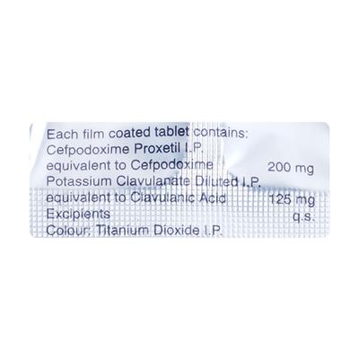 Kefpod CV 200mg Tablet 10'S - Bacterial Infections-Cep
