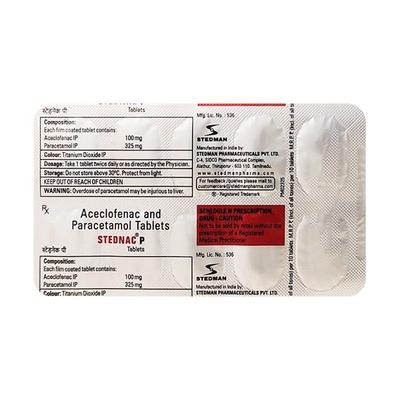 STEDNAC P Tablet 10's - Pain relief-Nsa