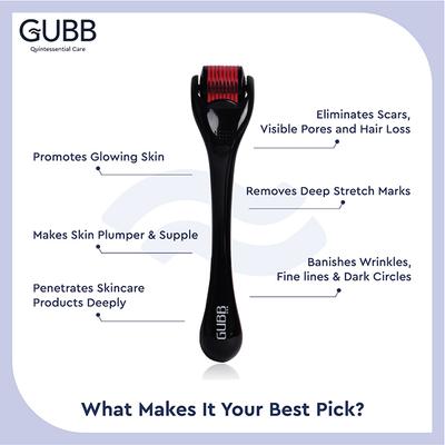Gubb Derma Roller - Red 540 Needles 0.5mm 1's - Derma Rollers