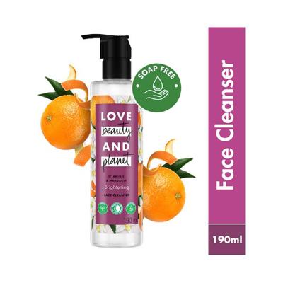 Love Beauty And Planet Vitamin C & Mandarin Face Cleanser 190 ml - Face Wash & Cleansers