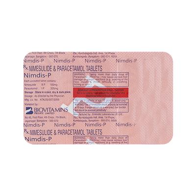 Nimdis P Tablet 10'S - Pain relief-Nsa