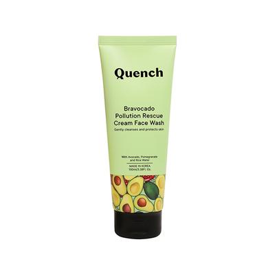 Quench Botanics Bravocado Pollution Rescue Cream Face Wash, Korean Skin Care 100 ml - Scrubs & Exfoliants