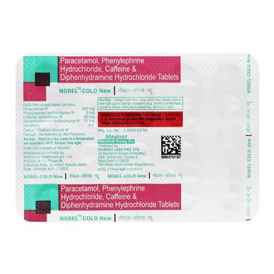 NOBEL COLD NEW Tablet 10's - Cough And Cold-Cou